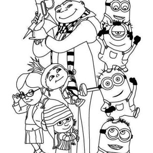 Minionki kolorowanki
